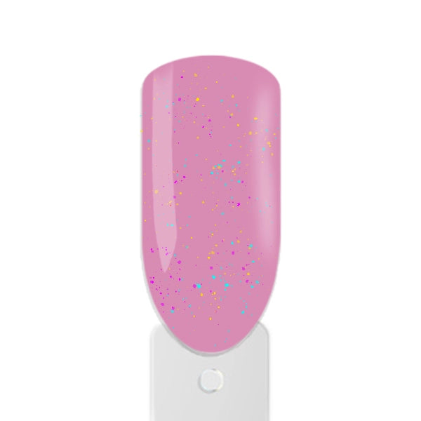 ALT:
Pink Glitzer UV Nagellack auf dem Nagel mit intensivem Hochglanz und funkelndem Effekt für glamouröse Nägel