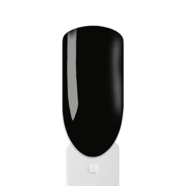 Glänzende schwarze Nägel mit UV Gel Polish von Amelie Nailshop